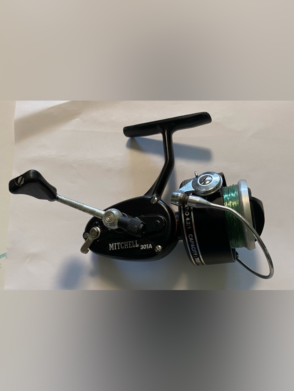 Mitchell 301A Vintage Black Fishing Reel